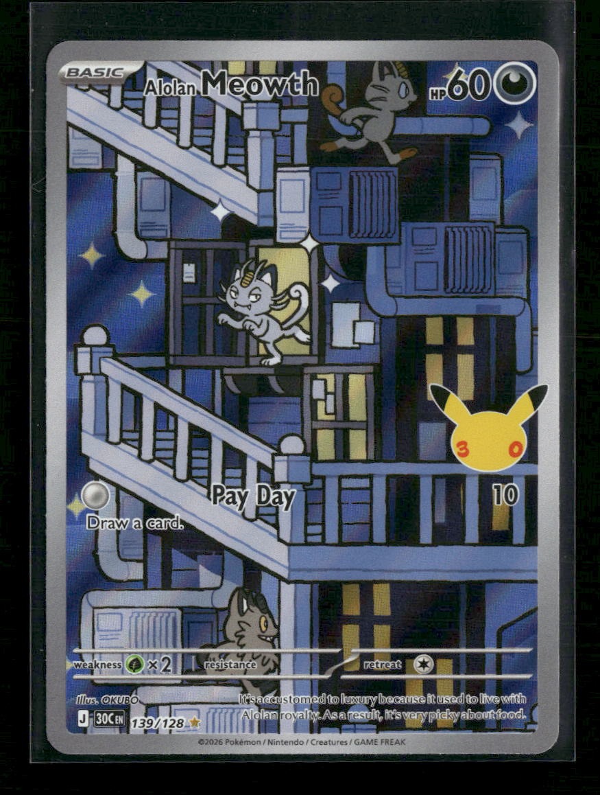 ME: 30th Celebration Alolan Meowth #139/128