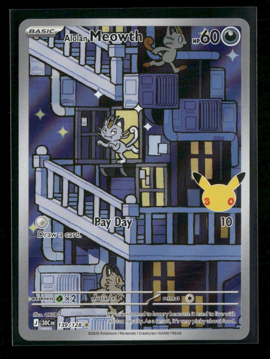 ME: 30th Celebration Alolan Meowth #139/128