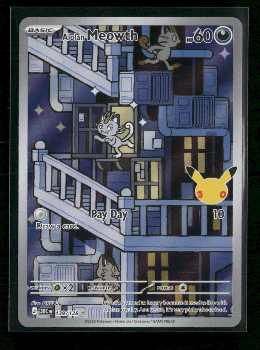 ME: 30th Celebration Alolan Meowth #139/128