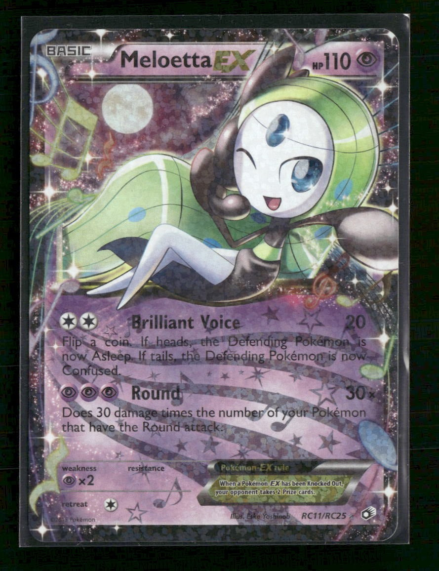 Legendary T: Radiant Collection Meloetta EX #RC11/RC25 (Indent lines on back)