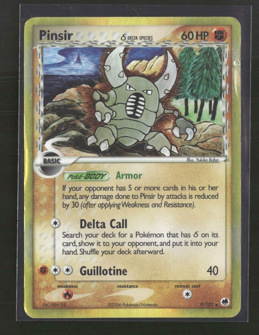 EX Dragon Frontiers Pinsir (Delta Species) #9/101 Damaged