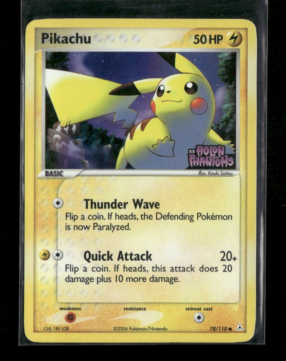 EX Holon Phantoms Pikachu #78/110 Damaged