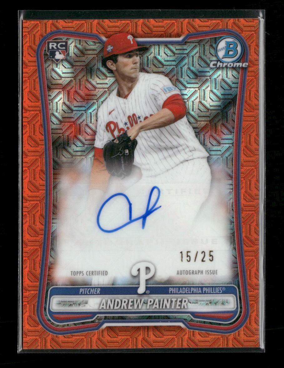 2026 Bowman Rookies Mega Autographs Orange Mojo Andrew Painter #/25 AU #CRA-AP