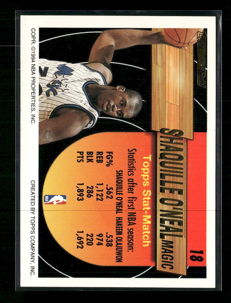 1993-94 Topps Black Gold Shaquille O'Neal #18