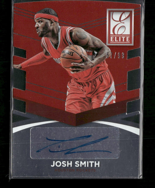 2014-15 Donruss Elite Status Signatures Red Die Cut Josh Smith #/99 AU #63