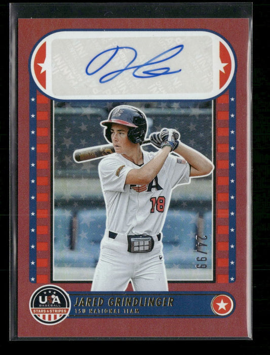 2025 Panini S&S USA 15U National Team AU Red Jared Grindlinger #/99 AU #NTS-JG