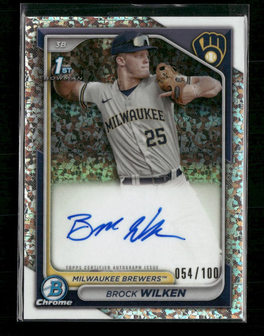2024 Bowman Chrome P. AU Mini-Diamond Refractor Brock Wilken /100 AU #CPA-BW