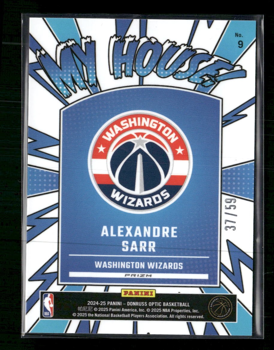 2024-25 Donruss Optic My House White Velocity Alexandre Sarr #/59 #9