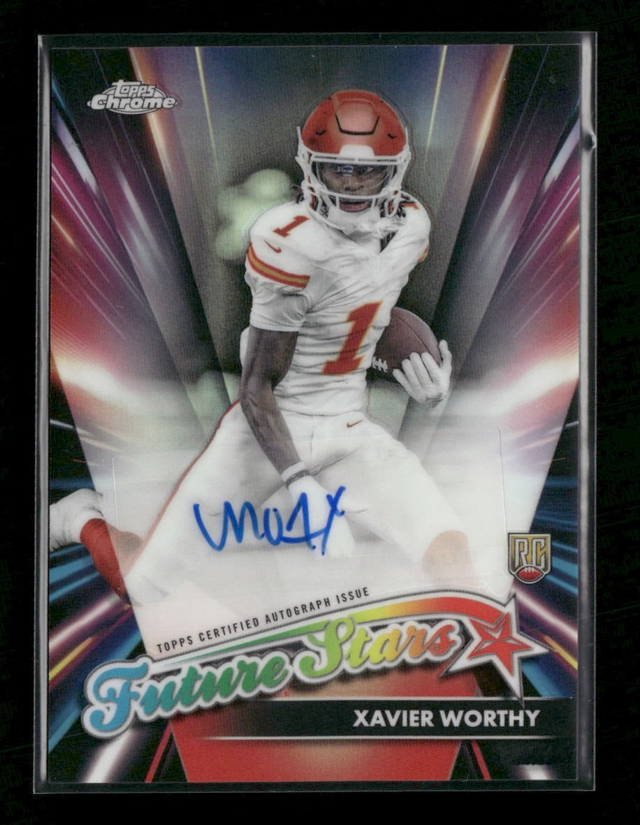 2024 Topps Chrome Future Stars Autographs Xavier Worthy AU #FSA-XW