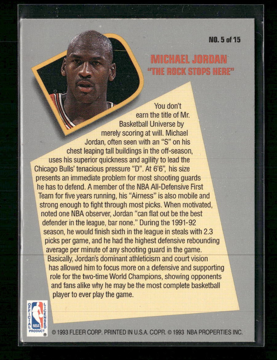1992-93 Fleer Total D Michael Jordan #5