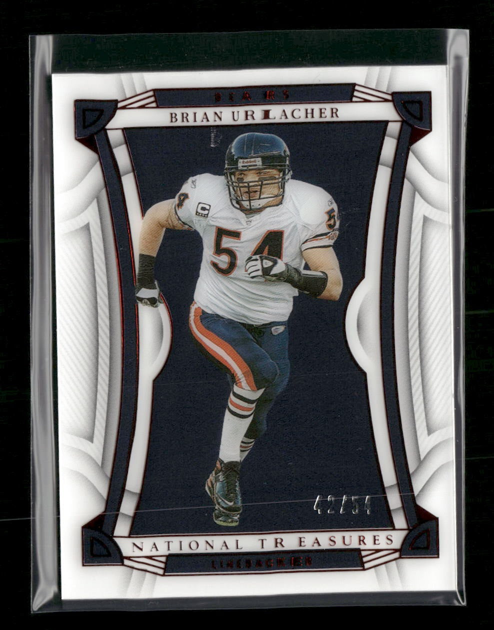 2022 Panini National Treasures Jersey Number Red Brian Urlacher #/54 #86
