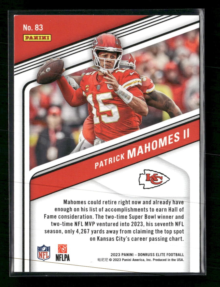 2023 Donruss Elite Aspirations Stars Patrick Mahomes II #/299 #83