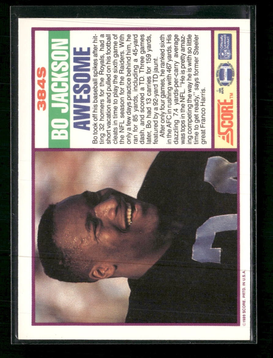 1989 Score Supplemental Bo Jackson #384S