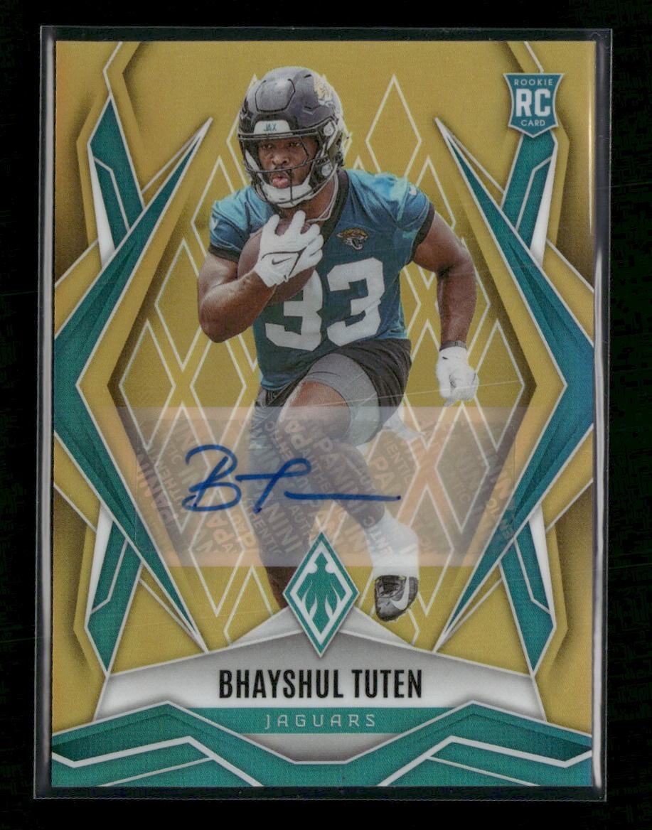 2025 Panini Phoenix Gold Lava Prizm Bhayshul Tuten RC #/10 #218