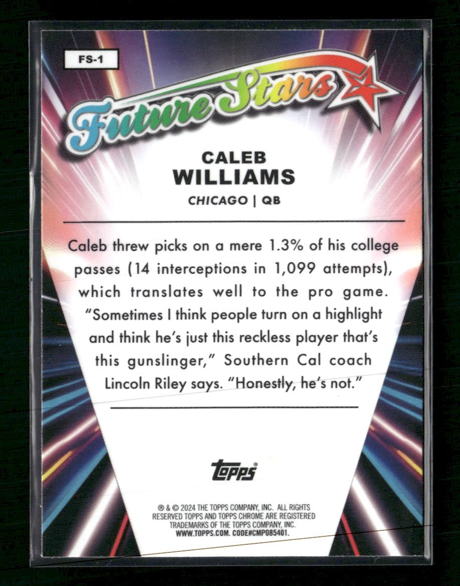 2024 Topps Chrome Future Stars Pink Refractor Caleb Williams #FS-1