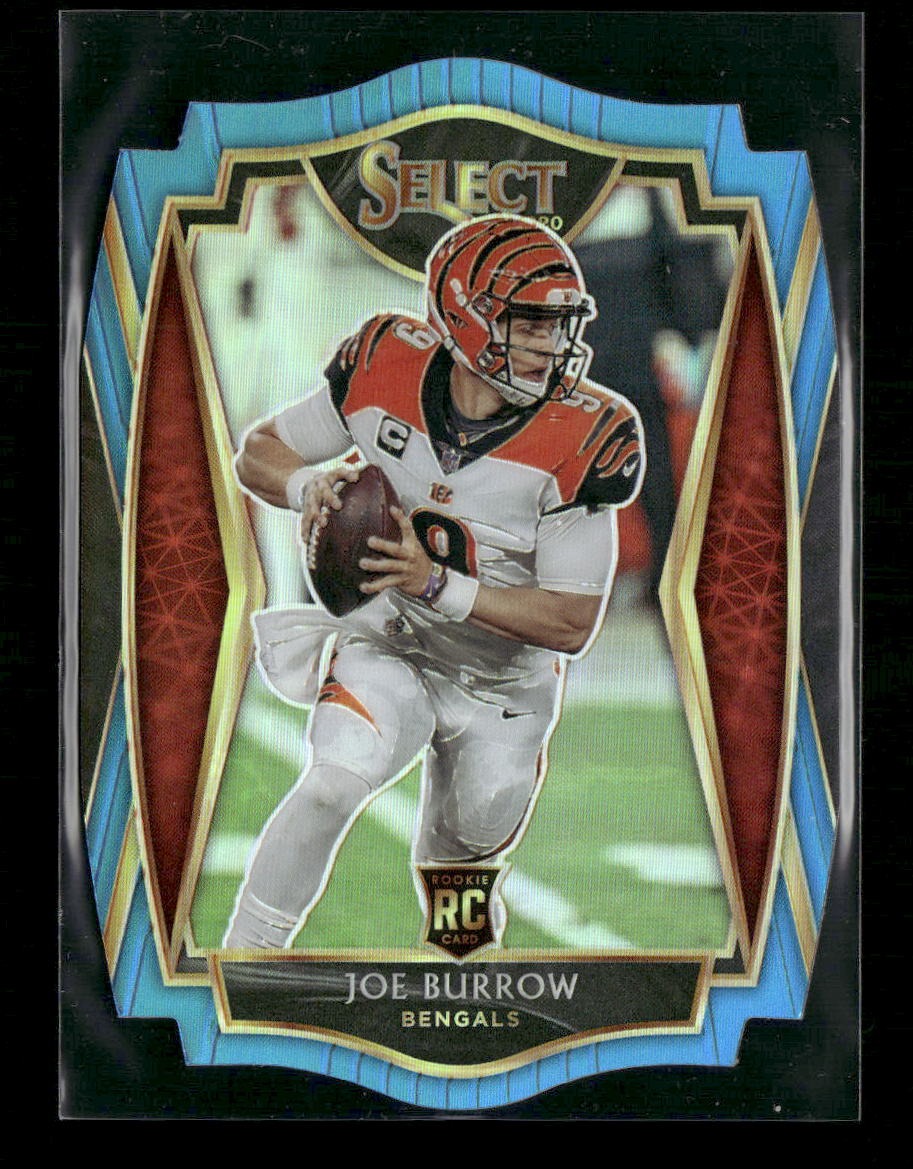 2020 Panini Select Light Blue Prizm Die Cut Joe Burrow RC #146