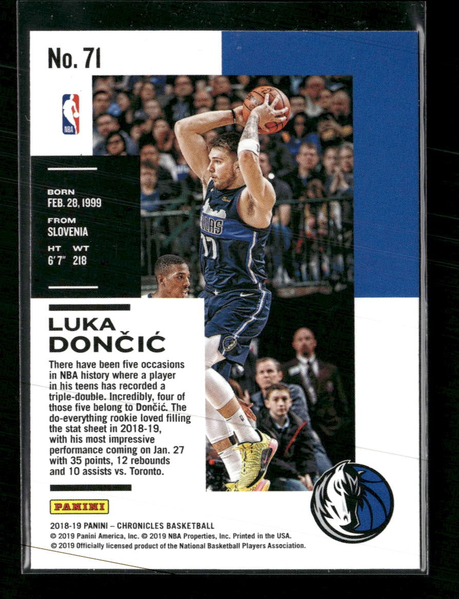 2018-19 Panini Chronicles Luka Doncic RC #71