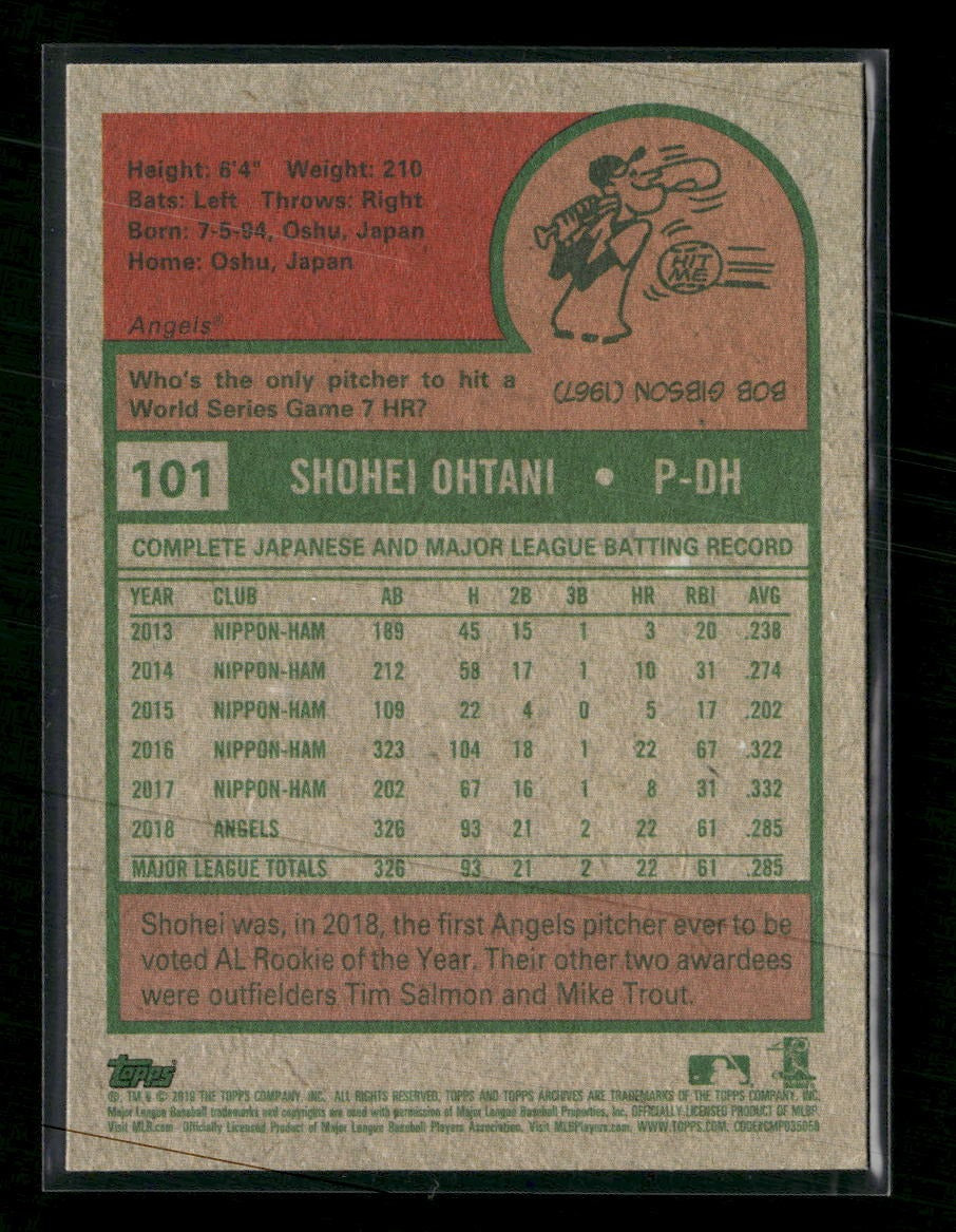 2019 Topps Archives Shohei Ohtani #101