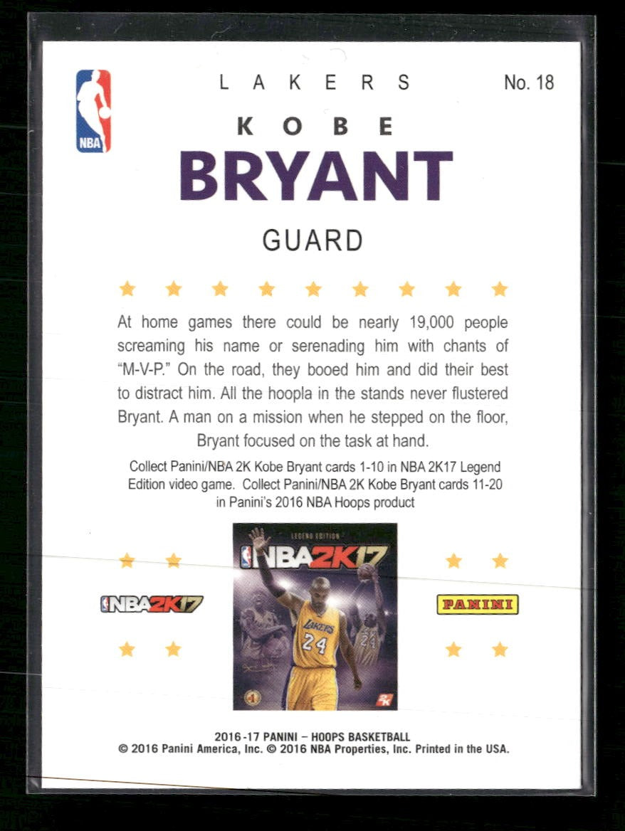 2016-17 Hoops Kobe 2K17 Kobe Bryant #18