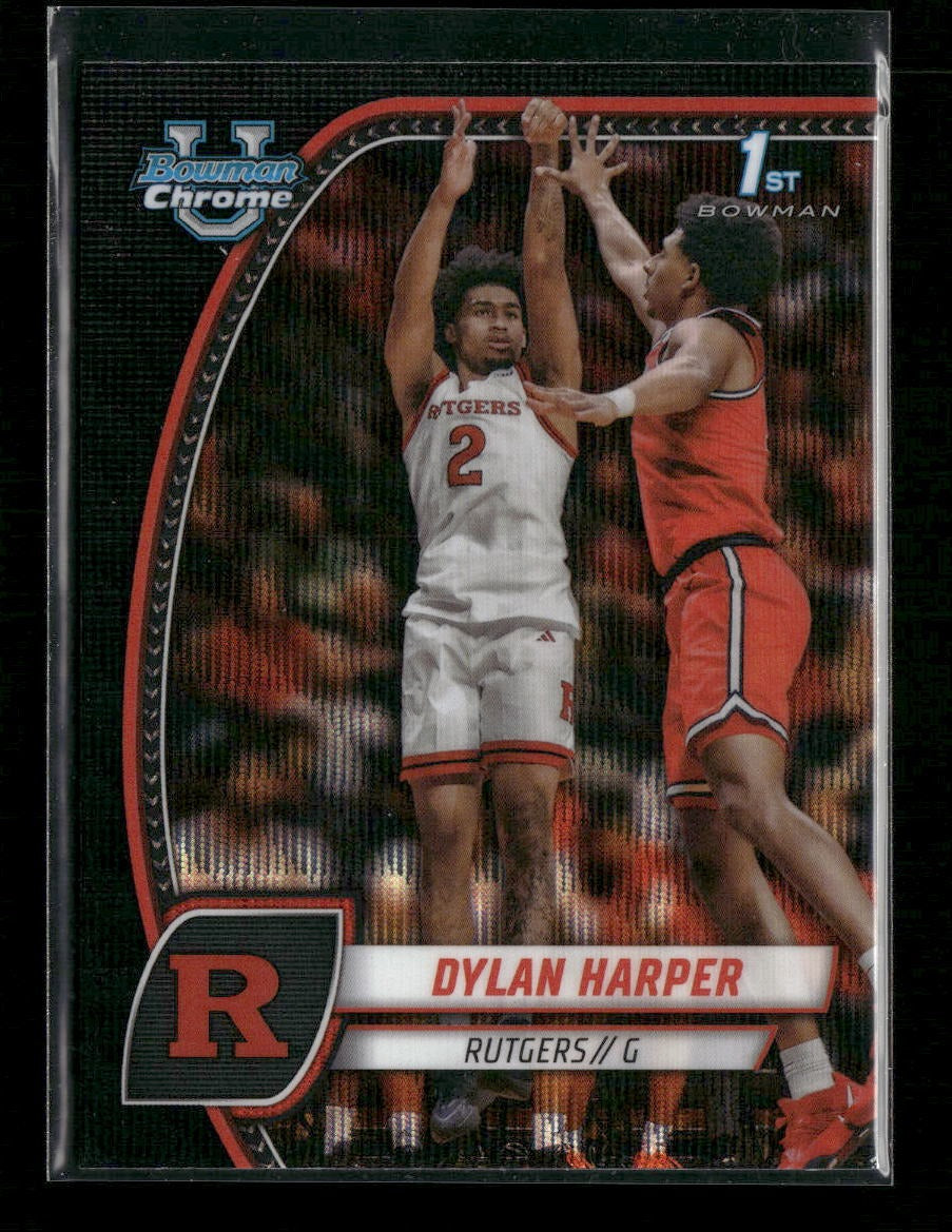 2024-25 Bowman University Chrome Black Wave Refractor Dylan Harper #22