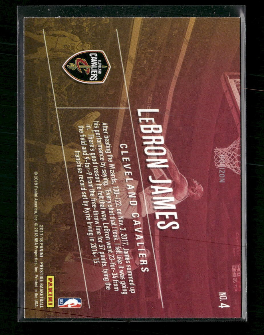 2017-18 Panini Prestige Highlight Reel LeBron James #4