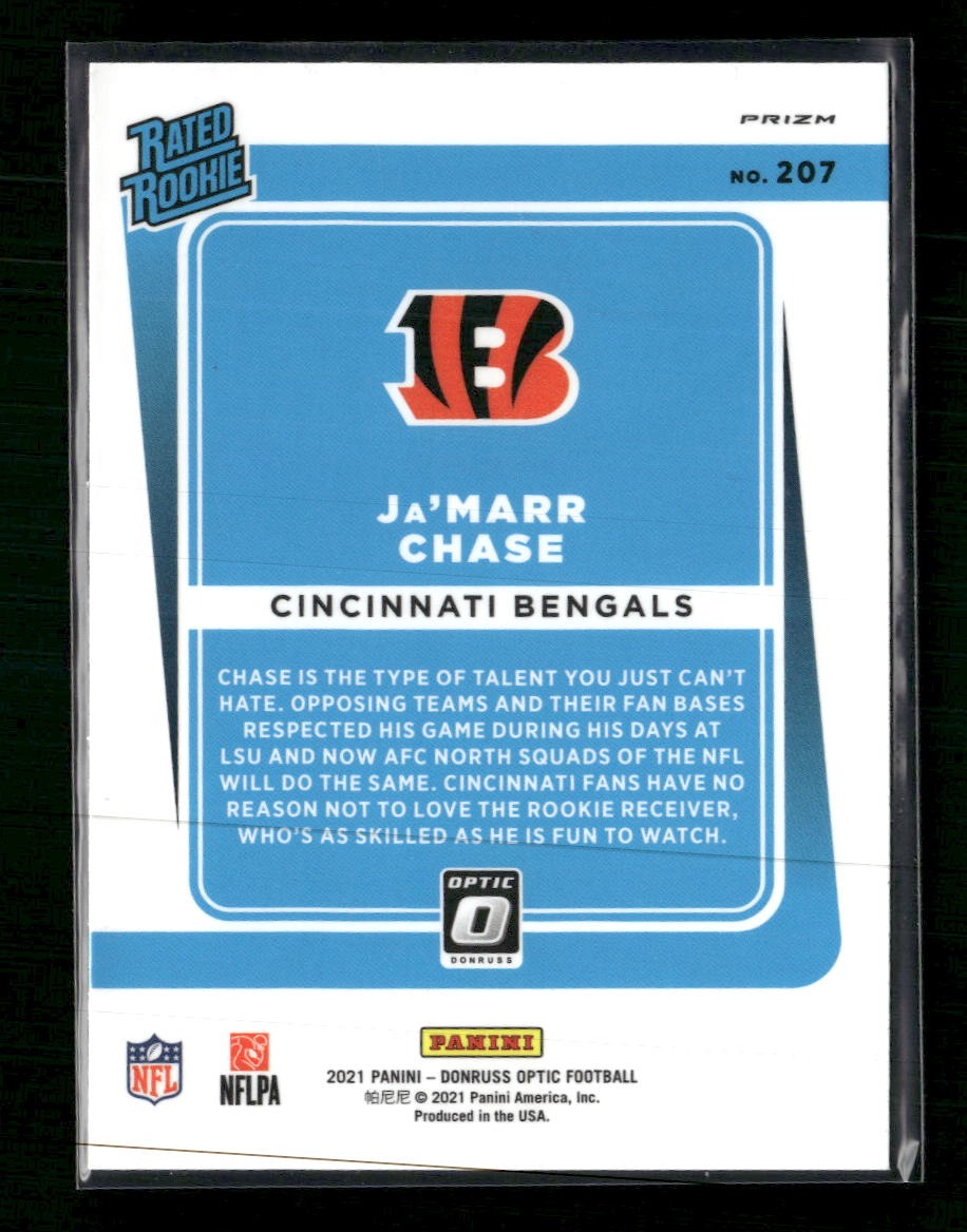 2021 Donruss Optic Blue Scope Ja'Marr Chase RC #207