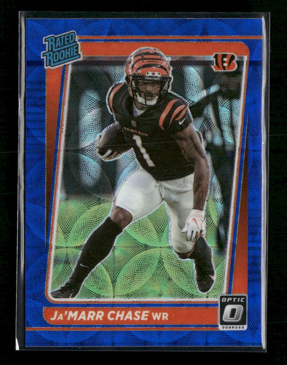 2021 Donruss Optic Blue Scope Ja'Marr Chase RC #207