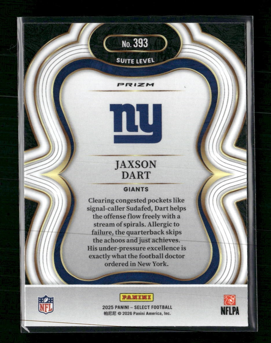 2025 Panini Select Silver Prizm Jaxson Dart #393