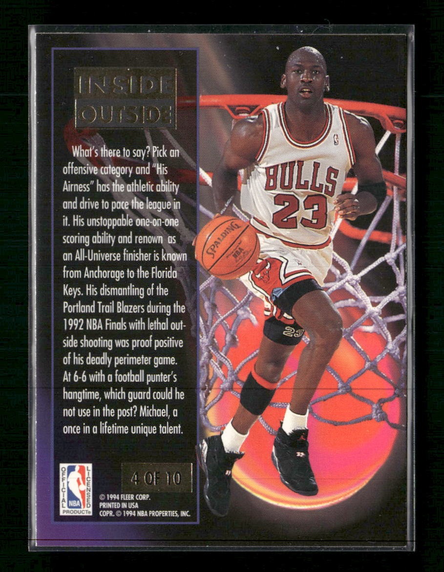 1993-94 Ultra Inside Outside Michael Jordan #4 (Surface Scratch)