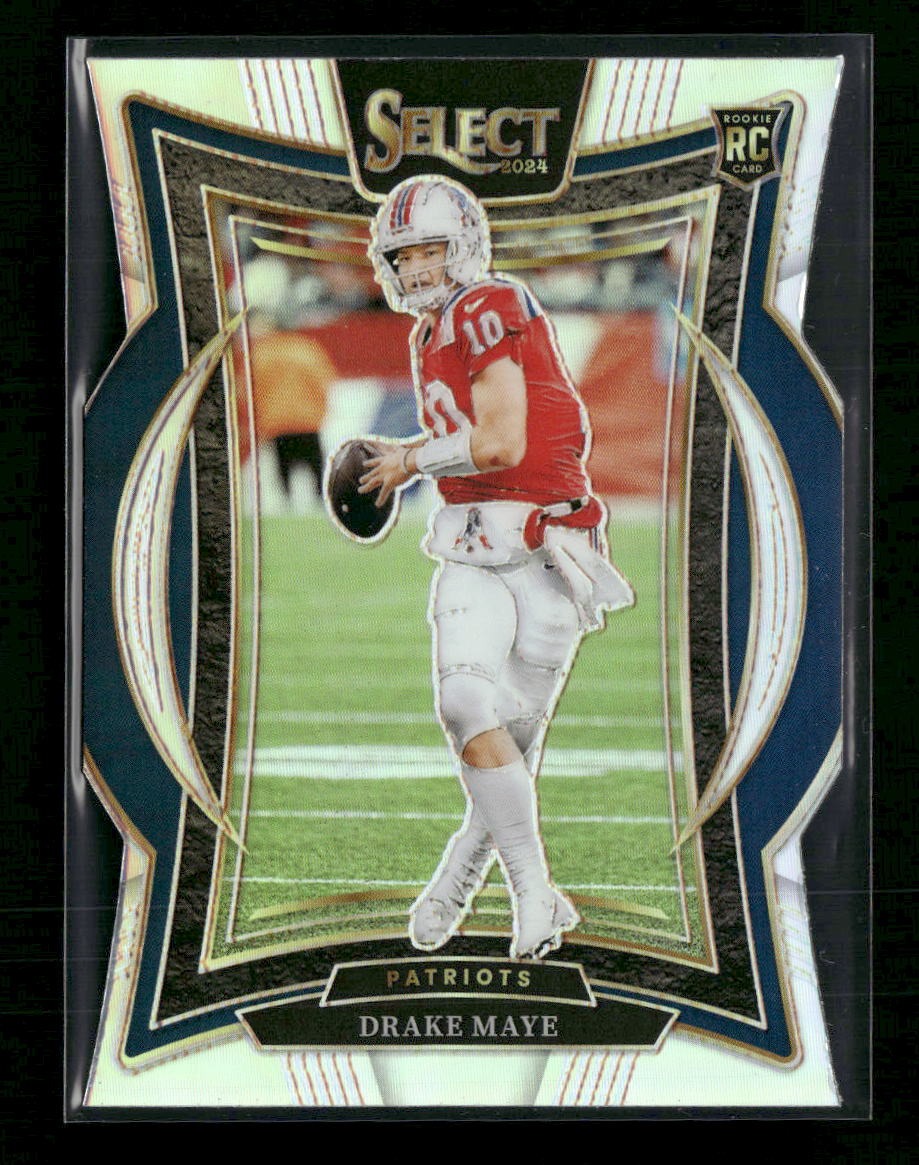 2024 Panini Select Silver Prizm Die Cut Drake Maye RC #27