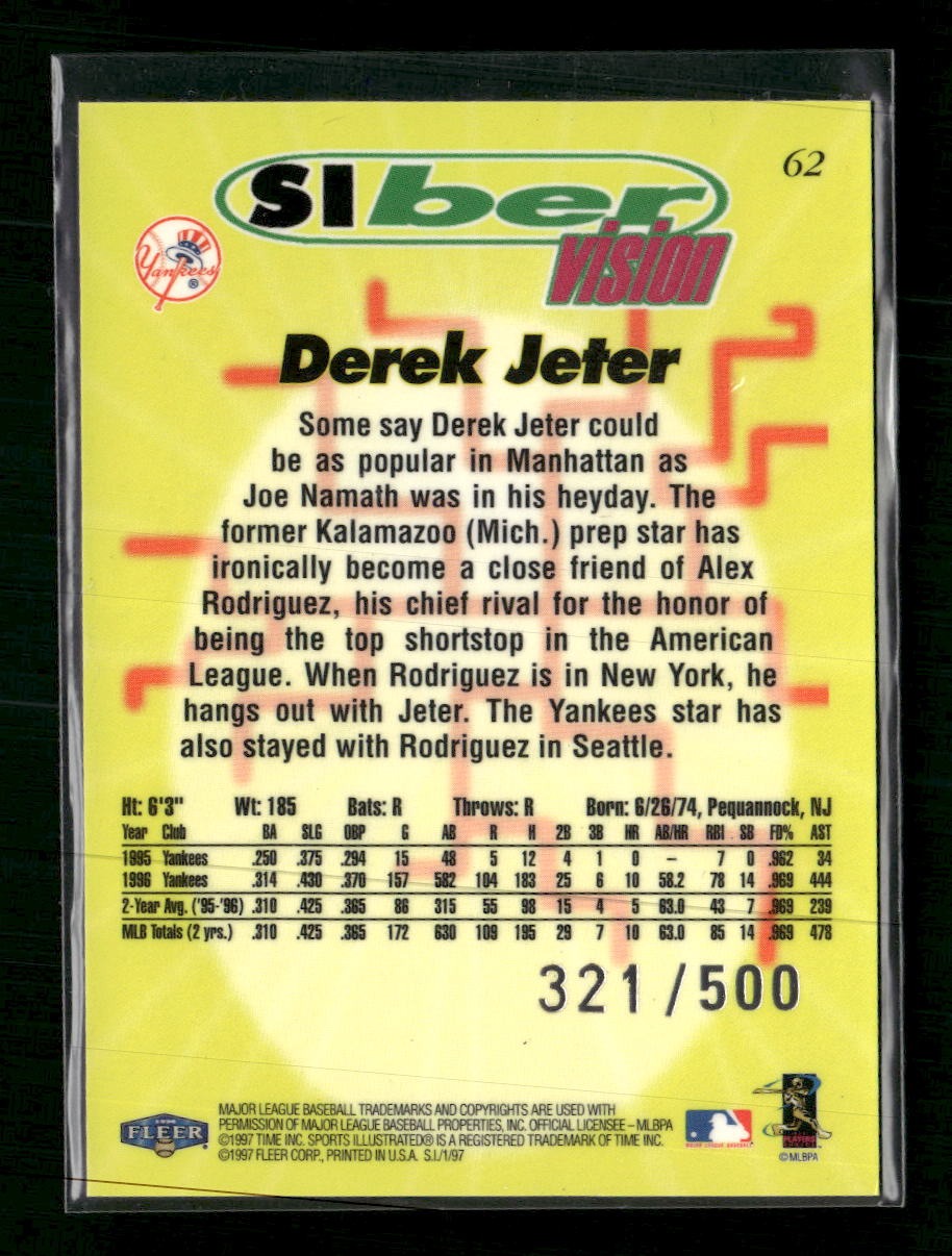 1997 Sports Illustrated Extra Edition Derek Jeter #/500 #62