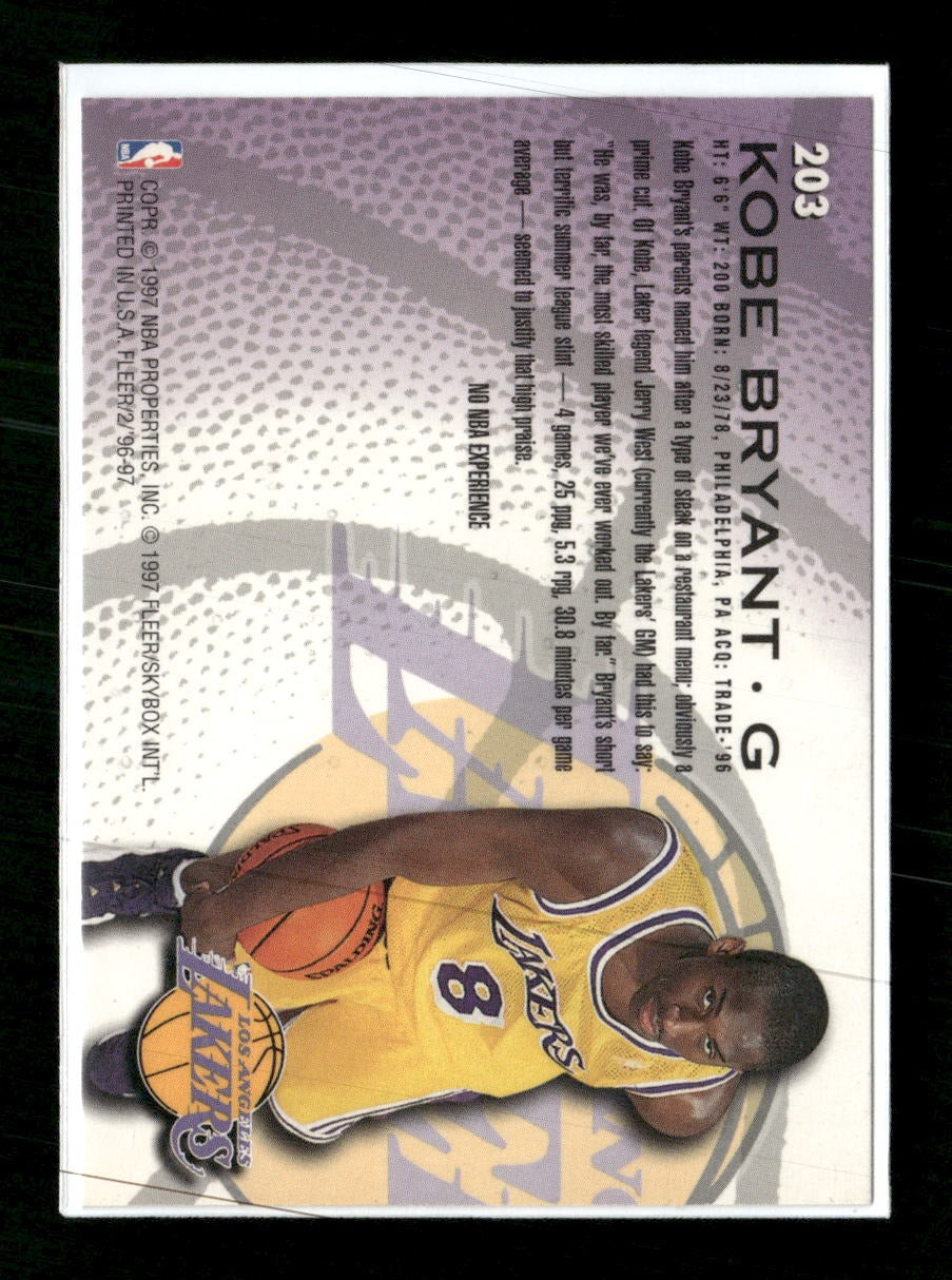 1996-97 Fleer Kobe Bryant RC #203