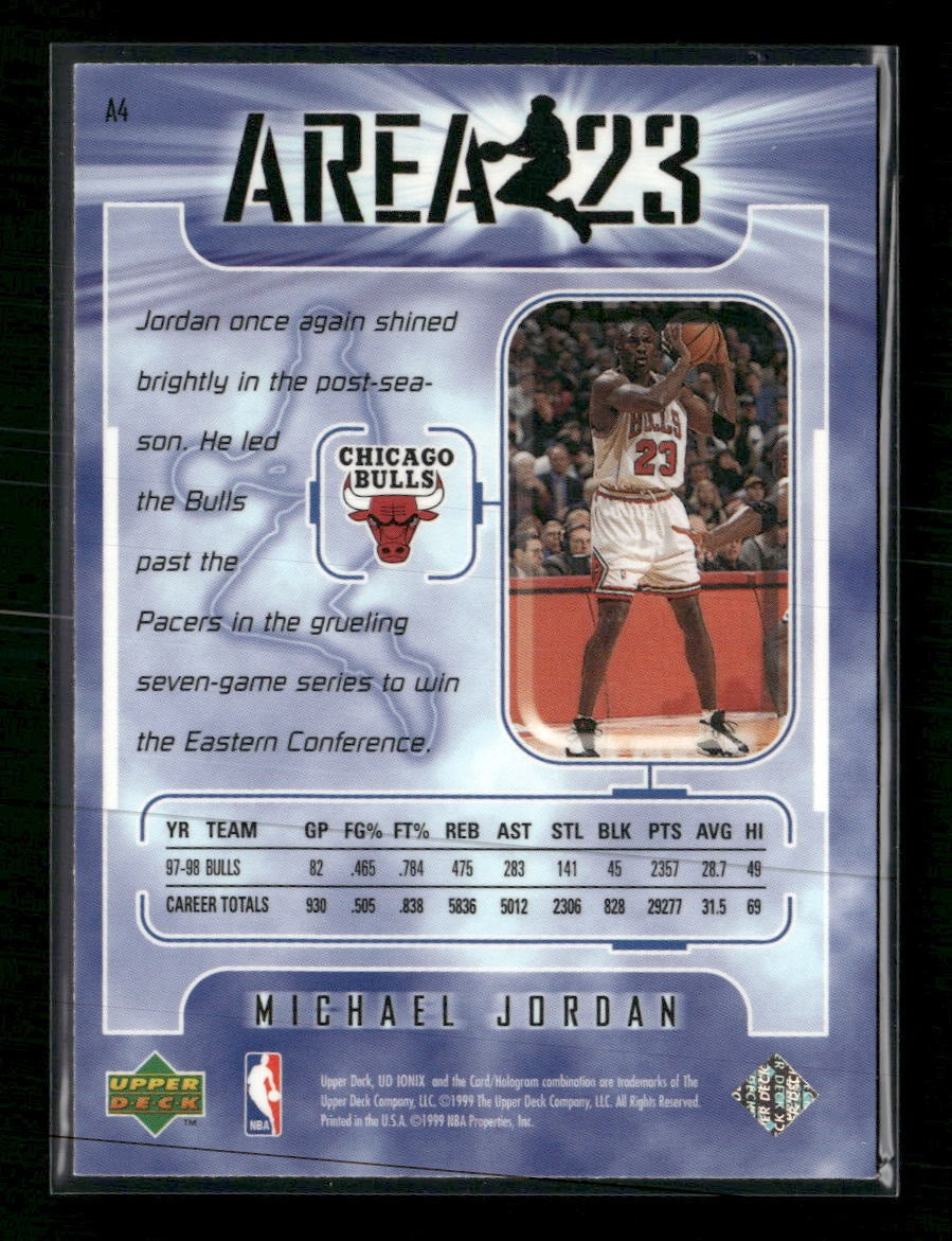 1998-99 Upper Deck Ionix Area 23 Michael Jordan #A4