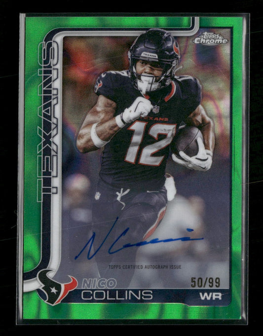 2025 Topps Chrome Green Lava Refractor Nico Collins #/99 #115