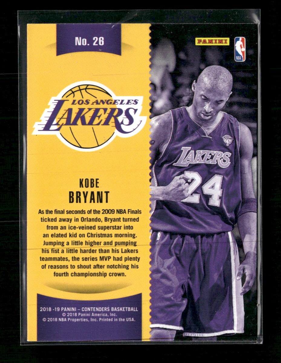 2018-19 Panini Contenders Winning Tickets Kobe Bryant #26