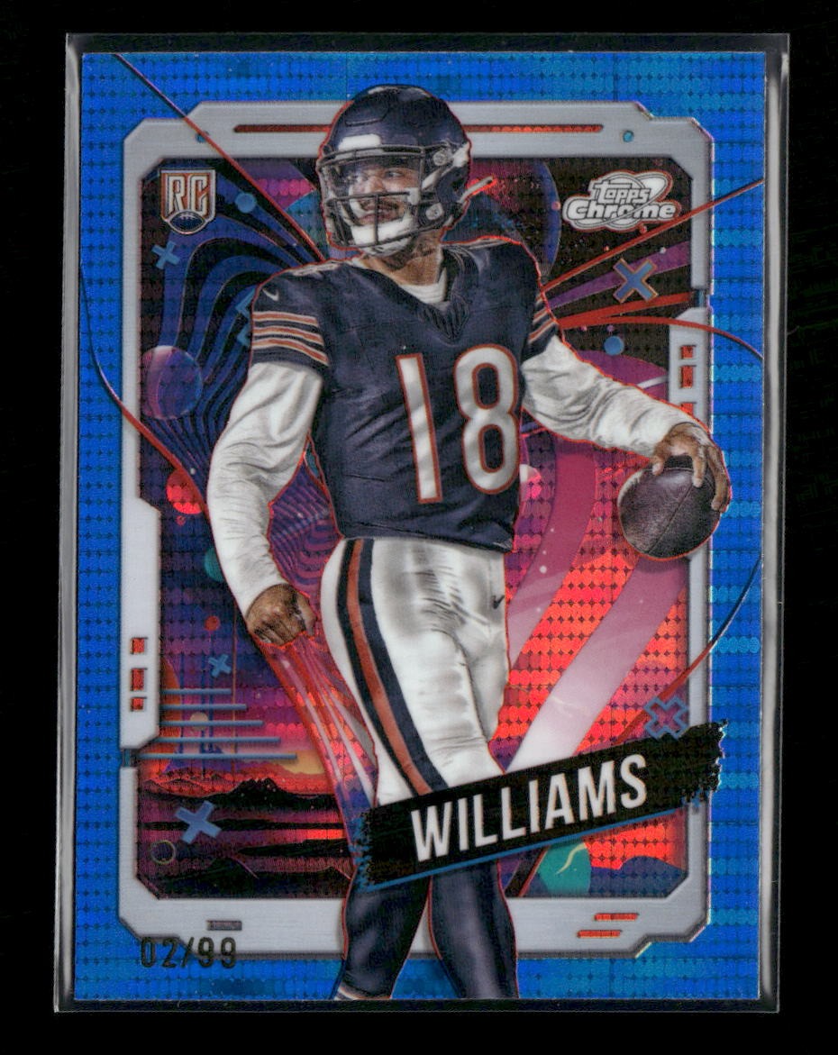 2024 Topps Chrome Cosmic Blue Moon Refractor Caleb Williams #/99 #118