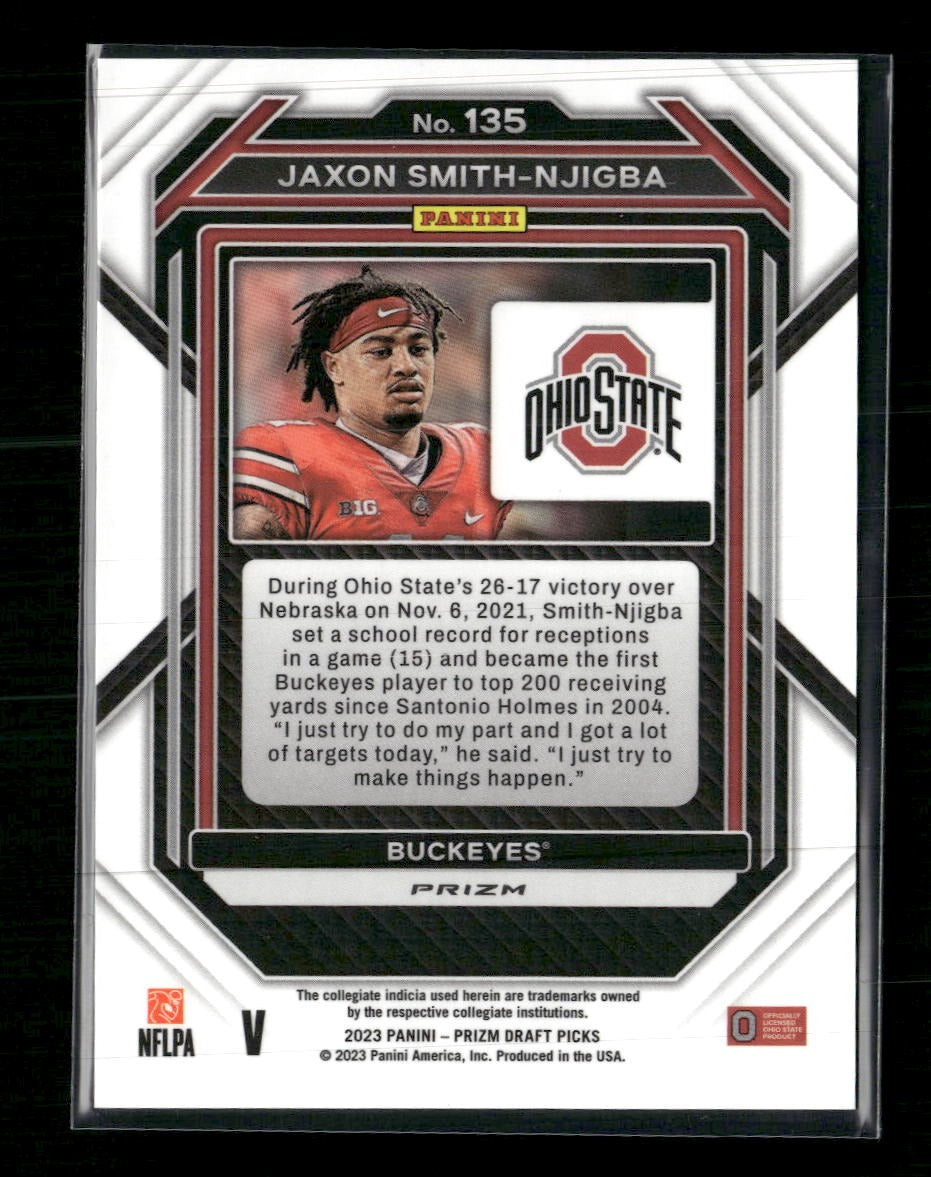 2023 Panini Prizm Draft Picks Prizm Silver Jaxon Smith-Njigba #135