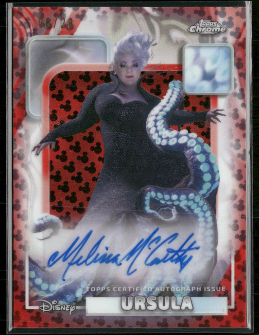 2025 Topps C Disney Auto M. M. Red&Black Refractor #/28 Melissa McCarthy #AA-MMC