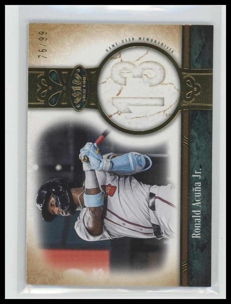 2026 Topps Tier One Jersey Number Relics Ronald Acuña Jr. #/99 #JNR-RA