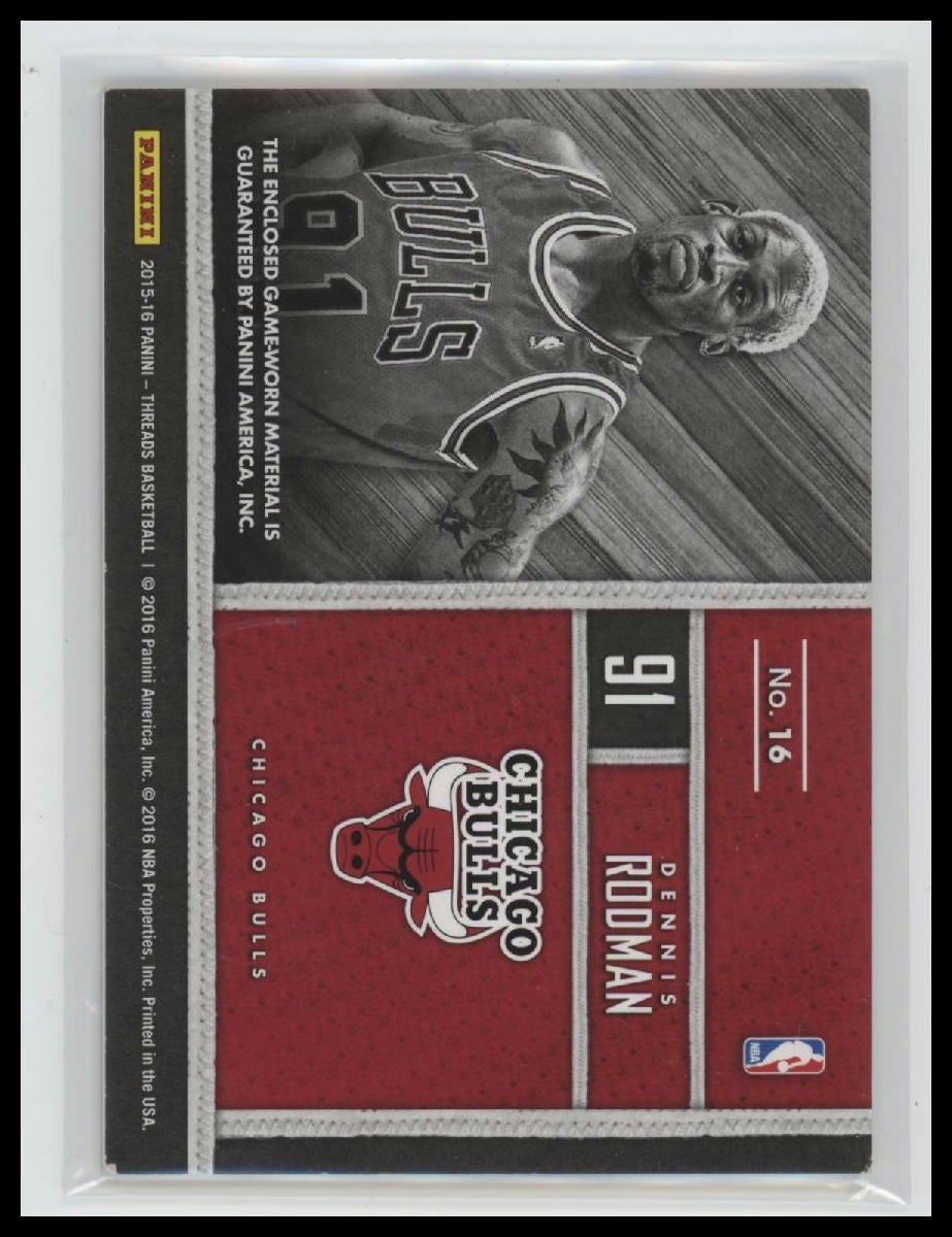 2015-16 Panini Threads Century Greats Threads Dennis Rodman #/199 #16