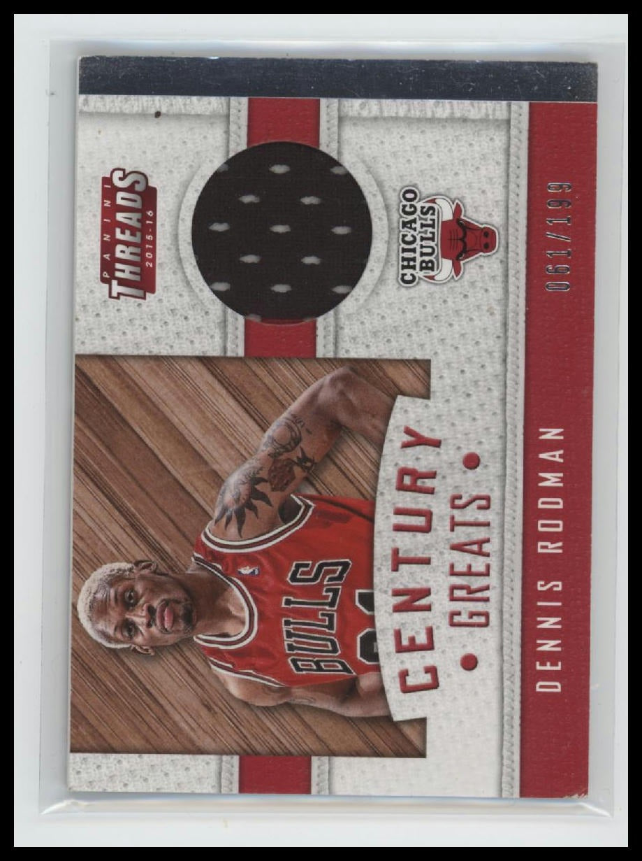 2015-16 Panini Threads Century Greats Threads Dennis Rodman #/199 #16