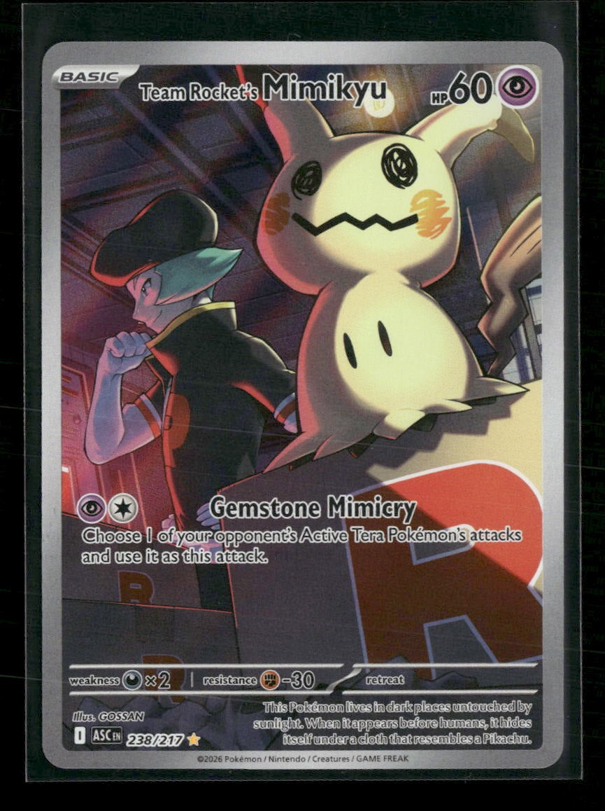ME: Ascended Heroes Team Rocket's Mimikyu #238/217
