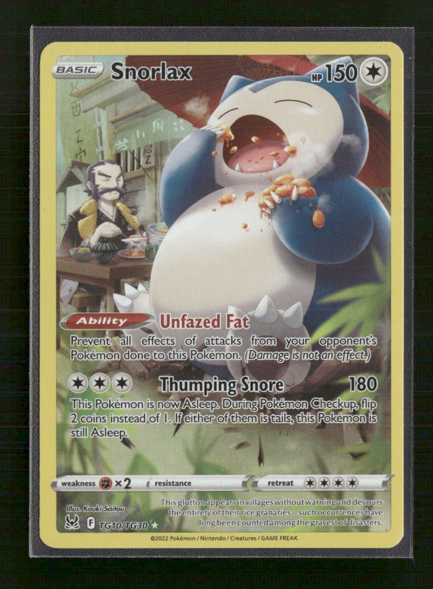 SWSH11: Lost Origin Trainer Gallery Snorlax #TG10/TG30