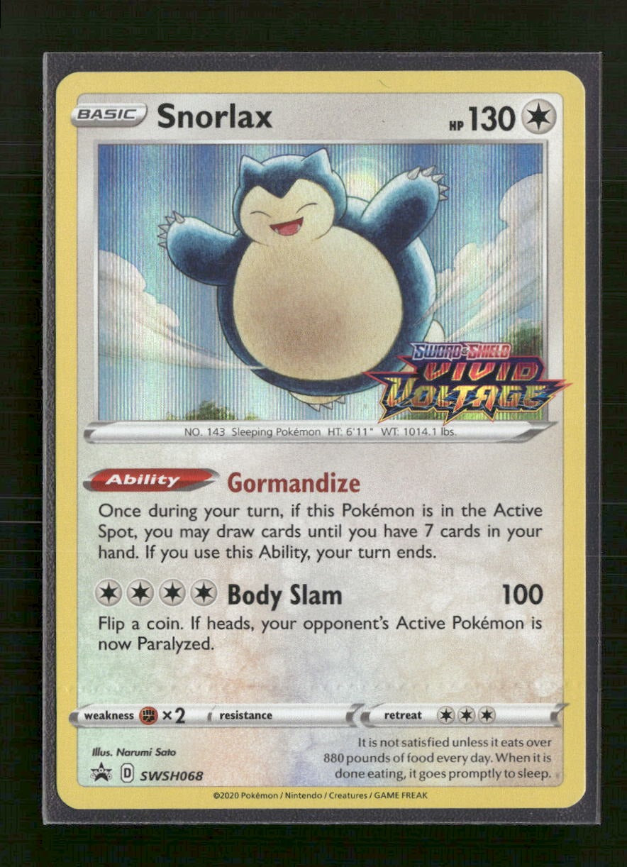 SWSH: Sword & Shield Promo Cards Snorlax #SWSH068 (Crimp Line)