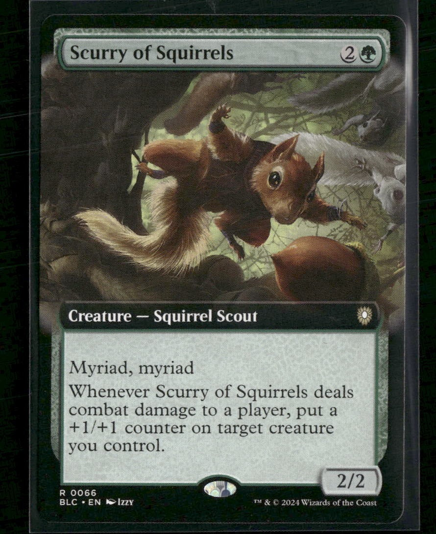 Commander: Bloomburrow Scurry of Squirrels (Extended Art) #66