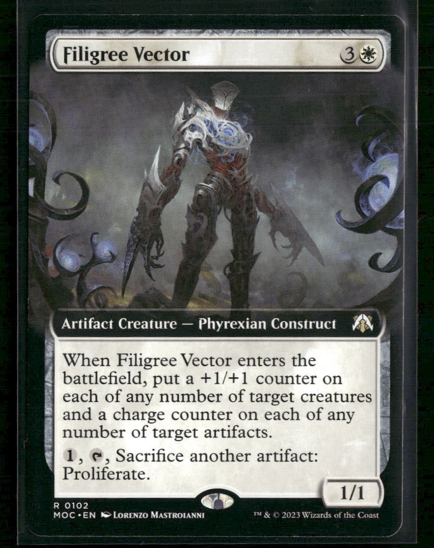 Commander: March of the Machine Filigree Vector (Extended Art) #102