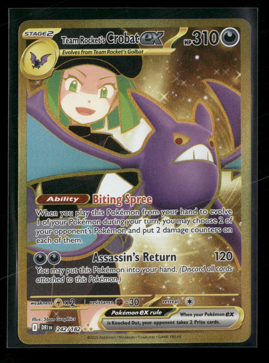SV10: Destined Rivals Team Rocket's Crobat ex #242/182