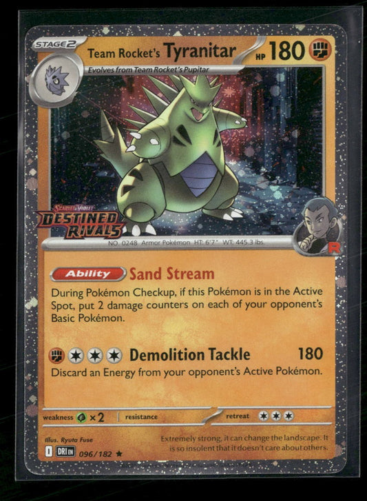 Miscellaneous Cards & Products Team Rocket's Tyranitar (Prerelease) #096/182