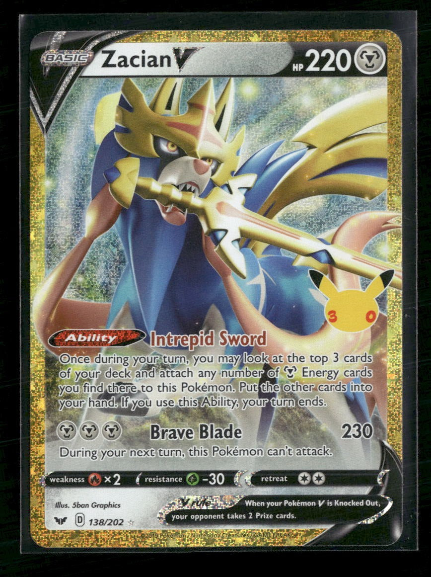 ME: 30th Celebration Classic Collection Zacian V #138/202