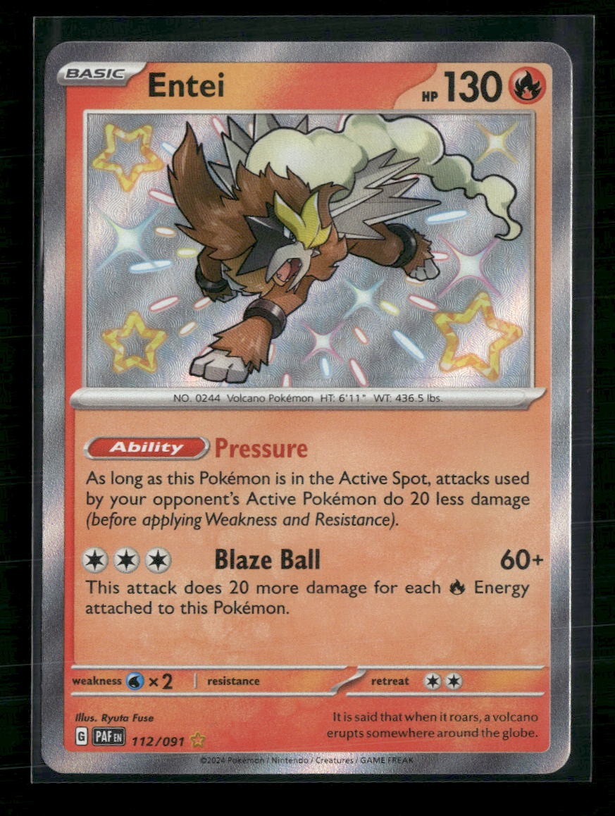 SV: Paldean Fates Entei #112/091